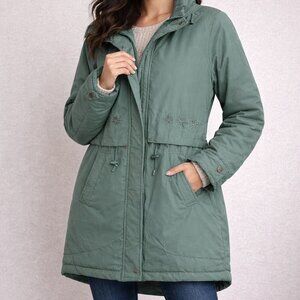 Vintage 80’s North Legend Teal Winter Green Parka Coat, size Large, thick heavy